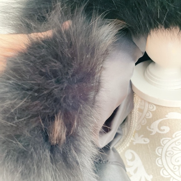 ✨ Ellen Tracy Genuine Leather Coat w/ Real Fox Fur Hood Women’s Large PRISTINE ✨ - Picture 3 of 13